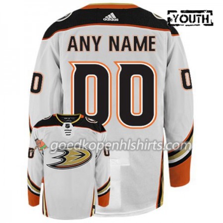 Anaheim Ducks Custom Adidas Wit Authentic Shirt - Kinderen